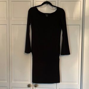 Black dress with bell sleeves